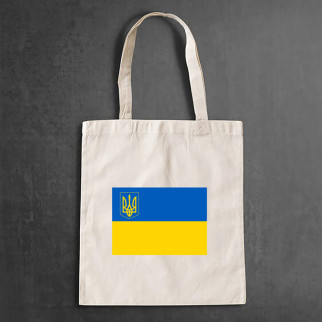 Еко-сумка, шоппер, щоденна з принтом "Прапор та герб Украні" - Інтернет-магазин спільних покупок ToGether