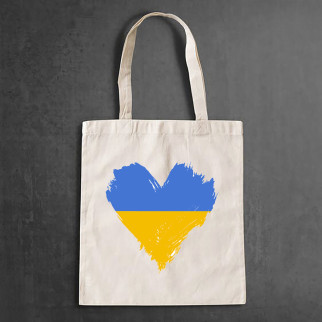 Еко-сумка, шоппер, щоденна з принтом "Українське серце 2" - Інтернет-магазин спільних покупок ToGether