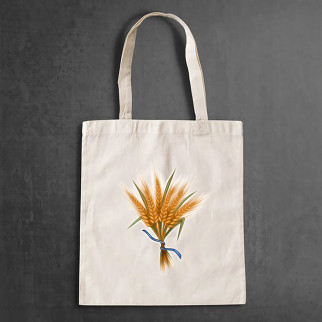 Еко-сумка, шоппер, щоденна з принтом "Колосяя пшениці" - Інтернет-магазин спільних покупок ToGether