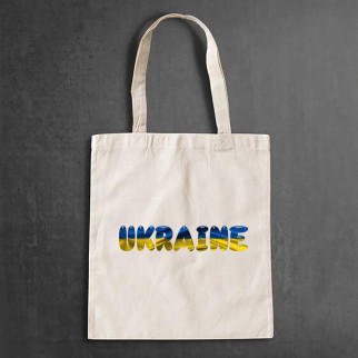 Еко-сумка, шоппер, щоденна з принтом "Ukraine (окрас прапора)" - Інтернет-магазин спільних покупок ToGether