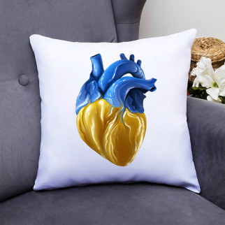 Подушка декоративна з принтом "Українське серце" - Інтернет-магазин спільних покупок ToGether