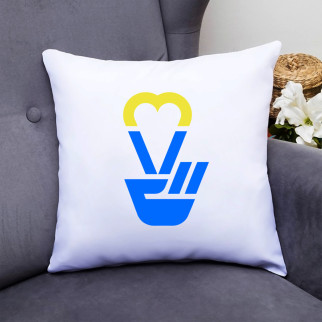 Подушка декоративна з принтом "Серце на долоні" - Інтернет-магазин спільних покупок ToGether