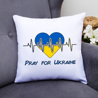 Подушка декоративна з принтом "Pray for Ukraine" - Інтернет-магазин спільних покупок ToGether