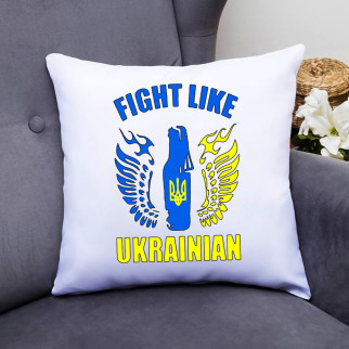 Подушка декоративна з принтом "Fight like Ukraine" - Інтернет-магазин спільних покупок ToGether
