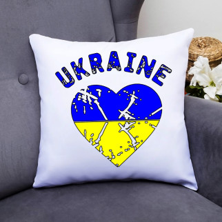 Подушка декоративна з принтом "Heart of Ukraine" - Інтернет-магазин спільних покупок ToGether