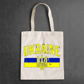 Еко-сумка, шоппер, щоденна з принтом "Герб та прапор Ukraine" - Інтернет-магазин спільних покупок ToGether