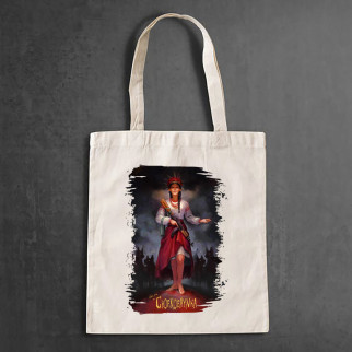 Еко-сумка, шоппер, щоденна з принтом "Дівчина з автоматом Welcom to Chornobayivka" - Інтернет-магазин спільних покупок ToGether