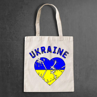 Еко-сумка, шоппер, щоденна з принтом "Heart of Ukraine" - Інтернет-магазин спільних покупок ToGether