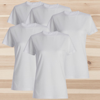 Комплект (набір) жіночі футболки базові однотонні білі. Майка під друк і нанесення - Інтернет-магазин спільних покупок ToGether