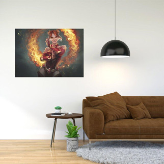 Плакат-постер з принтом The Fire Witch by Sendolarts - Вогняна Відьма     А4 - Інтернет-магазин спільних покупок ToGether