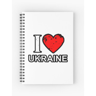 Скетчбук Sketchbook (блокнот) для малювання з принтом "I Love Ukraine" - Інтернет-магазин спільних покупок ToGether