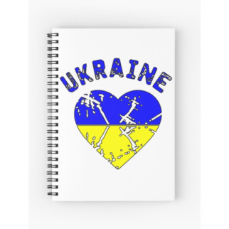 Скетчбук Sketchbook (блокнот) для малювання з принтом "Синьо-жовте серце Ukraine" - Інтернет-магазин спільних покупок ToGether