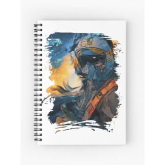 Скетчбук Sketchbook (блокнот) для малювання з принтом "Льотчик Привид у Києві" - Інтернет-магазин спільних покупок ToGether