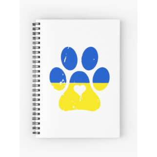 Скетчбук Sketchbook (блокнот) для малювання з принтом "Синьо-жовтий відбиток лапи" А3 - Інтернет-магазин спільних покупок ToGether
