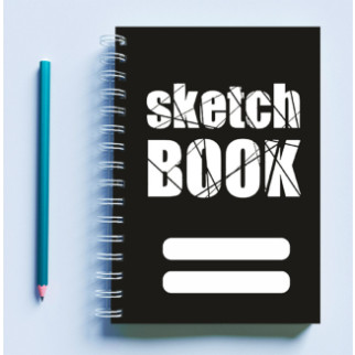 Скетчбук (Sketchbook) блокнот для малювання з принтом "Sketch Book" - Інтернет-магазин спільних покупок ToGether