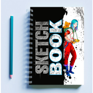 Скетчбук (Sketchbook) блокнот для малювання з принтом "Sketch Book (Дівчина з рюкзаком)" - Інтернет-магазин спільних покупок ToGether