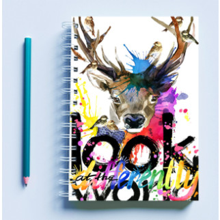 Скетчбук (Sketchbook) блокнот для малювання з принтом "Look world at the differentty" - Інтернет-магазин спільних покупок ToGether
