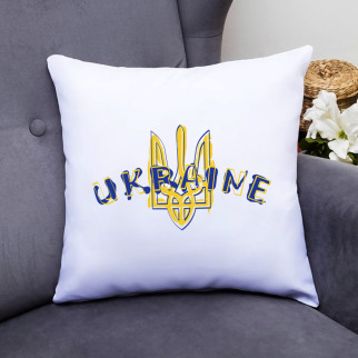 Декоративна подушка з принтом "Жовтий герб України Ukraine" Push IT - Інтернет-магазин спільних покупок ToGether