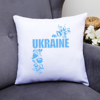Декоративна подушка з принтом "Ukraine (синій принт)" Push IT - Інтернет-магазин спільних покупок ToGether