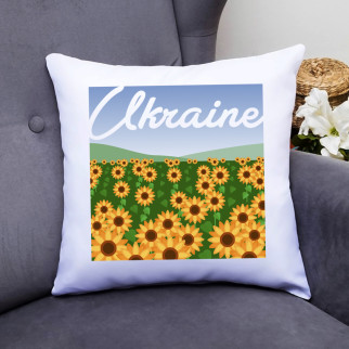 Подушка декоративна з принтом "Ukraine поле з соняшниками" Push IT - Інтернет-магазин спільних покупок ToGether