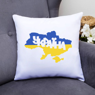 Декоративна подушка з принтом "Україна: карта країни" Push IT - Інтернет-магазин спільних покупок ToGether