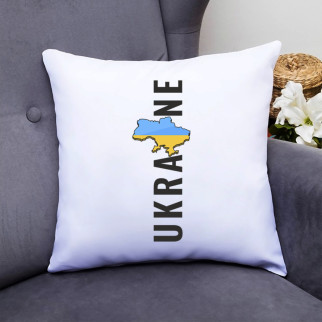 Подушка декоративна з принтом "Ukraine (вертикальний напис)" Push IT - Інтернет-магазин спільних покупок ToGether