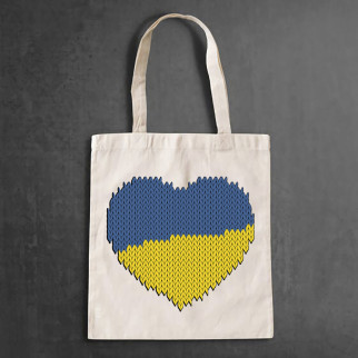 Еко-сумка, шоппер, щоденна з принтом"Серце України (в'язаний візерунок)" Push IT - Інтернет-магазин спільних покупок ToGether