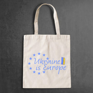 Еко-сумка, шоппер, щоденна з принтом"Ukraine is Europe" Push IT - Інтернет-магазин спільних покупок ToGether