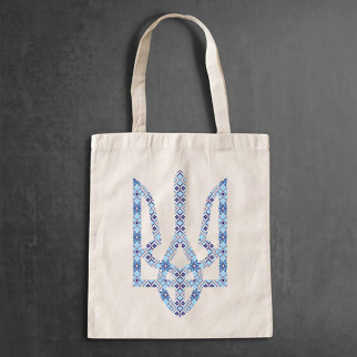 Еко-сумка, шоппер, щоденна з принтом"Герб України із синього орнаменту" Push IT - Інтернет-магазин спільних покупок ToGether
