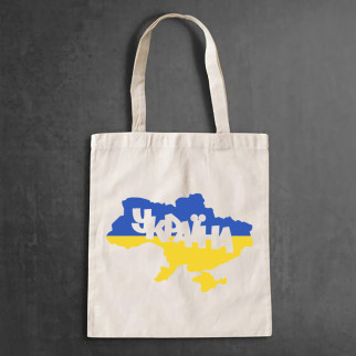 Еко-сумка, шоппер, щоденна з принтом"Україна: карта країни" Push IT - Інтернет-магазин спільних покупок ToGether