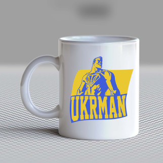 Білий кухоль (чашка) з принтом "Ukrman" Push IT - Інтернет-магазин спільних покупок ToGether