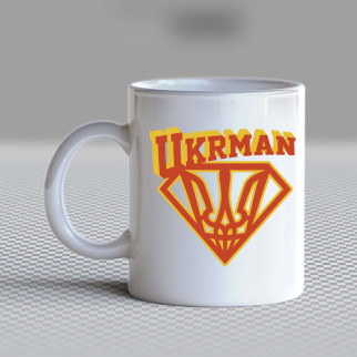 Білий кухоль (чашка) з принтом "Ukrman" Push IT - Інтернет-магазин спільних покупок ToGether