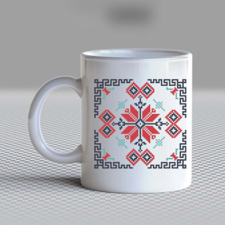 Білий кухоль (чашка) з принтом "Український орнамент" Push IT - Інтернет-магазин спільних покупок ToGether