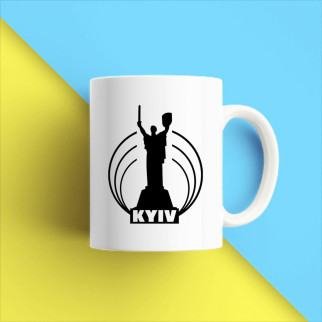 Білий кухоль (чашка) з принтом "Kyiv Батьківщина Мати" Push IT - Інтернет-магазин спільних покупок ToGether