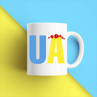 Білий кухоль (чашка) з принтом "UA" Push IT - Інтернет-магазин спільних покупок ToGether