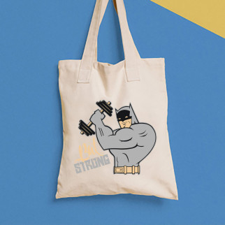 Еко-сумка, шоппер, щоденна з принтом "Bat Strong" Push IT - Інтернет-магазин спільних покупок ToGether