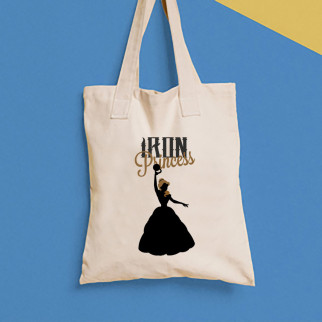 Еко-сумка, шоппер, щоденна з принтом "Iron princess" Push IT - Інтернет-магазин спільних покупок ToGether