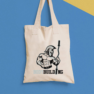 Еко-сумка, шоппер, щоденна з принтом "Bodybulding" Push IT - Інтернет-магазин спільних покупок ToGether