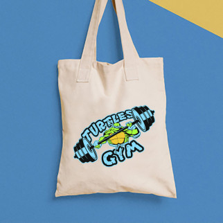 Еко-сумка, шоппер, щоденна з принтом "Turtles gym" Push IT - Інтернет-магазин спільних покупок ToGether