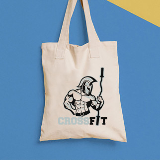 Еко-сумка, шоппер, щоденна з принтом "Crossfit 2" Push IT - Інтернет-магазин спільних покупок ToGether