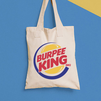 Еко-сумка, шоппер, щоденна з принтом "Burpee King" Push IT - Інтернет-магазин спільних покупок ToGether
