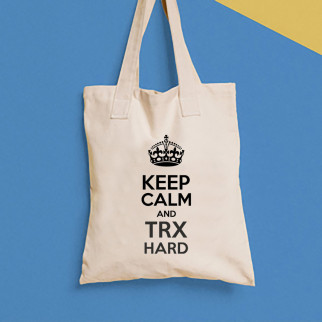 Еко-сумка, шоппер, щоденна з принтом "Keep calm and trx hard" Push IT - Інтернет-магазин спільних покупок ToGether