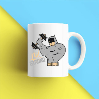 Білий кухоль (чашка) з принтом "Bat Strong" Push IT - Інтернет-магазин спільних покупок ToGether