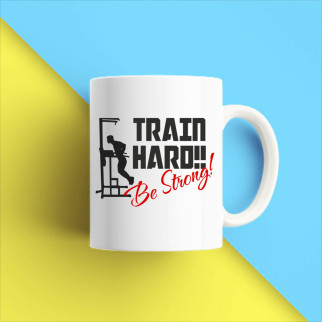 Білий кухоль (чашка) з принтом "Train Haro. Be strong" Push IT - Інтернет-магазин спільних покупок ToGether