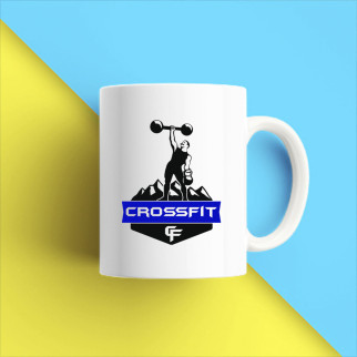 Білий кухоль (чашка) з принтом "CF: Crossfit" Push IT - Інтернет-магазин спільних покупок ToGether