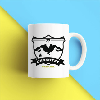 Білий кухоль (чашка) з принтом "Crossfit Ukraine" Push IT - Інтернет-магазин спільних покупок ToGether