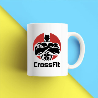 Білий кухоль (чашка) з принтом "Crossfit 4" Push IT - Інтернет-магазин спільних покупок ToGether