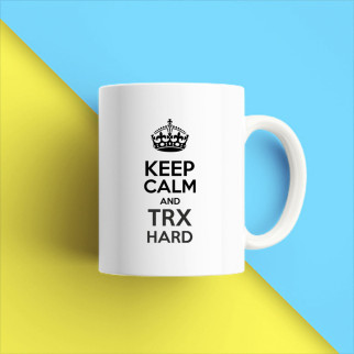 Білий кухоль (чашка) з принтом "Keep calm and trx hard" Push IT - Інтернет-магазин спільних покупок ToGether