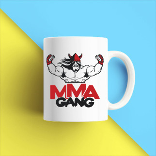 Білий кухоль (чашка) з принтом "MMA Gang Вікінг" Push IT - Інтернет-магазин спільних покупок ToGether