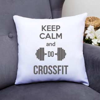 Подушка декоративна з принтом "Keep calm and do crosfit" Push IT - Інтернет-магазин спільних покупок ToGether